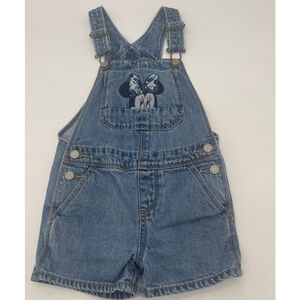 Girls Gap Disney Blue Denim Minnie Mouse Overalls 4T